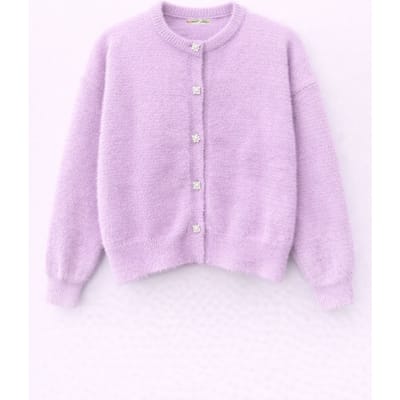 Oversized Jacquard Knopen Cardigan