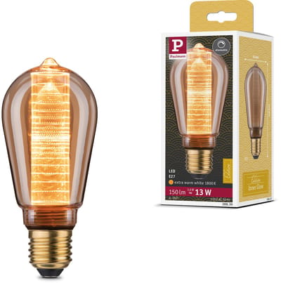 Inner Glow Edition LED-kolf Binnenkolf ringpatroon E27 230V 120lm 3,6W 1800K dimbaar Goud