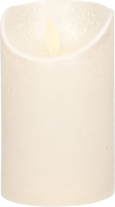 Anna's Collection Led kaars/stompkaars - creme wit - H12,5 x D7,5 cm - wax - bewegende vlam