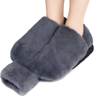 Daity Een warmwaterkruik voor het verwarmen van de voeten - een magisch hulpmiddel voor pijnverlichting (grijs). (Warmwaterkruik - voetverwarmer - rubberen warm- en koudwaterkruik)