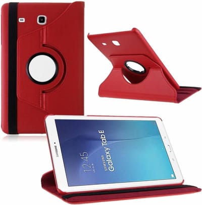LuxeBass Tablet hoesje 360 graden draaibaar voor Samsung Galaxy Tab E 9,6 inch Tab E T560 / T561 - Rood