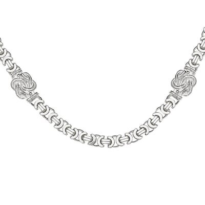 Juwelier Zwartevalk zilveren platte koningsschakel ketting met mattenklopper - ET 50-M/55cm--