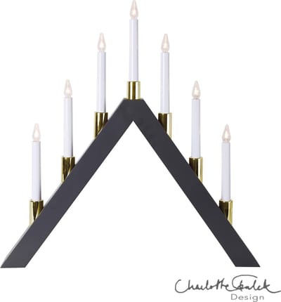 Star Trading LED lichtboog 'Halla', 7 lampjes, hout, antraciet