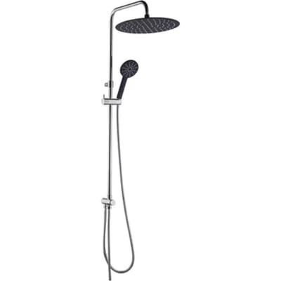 Essebagno Regendouche Essesmart - Zonder Kraan - Zwart/chroom - Mat - Rond - Met Handdouche - 3-straals