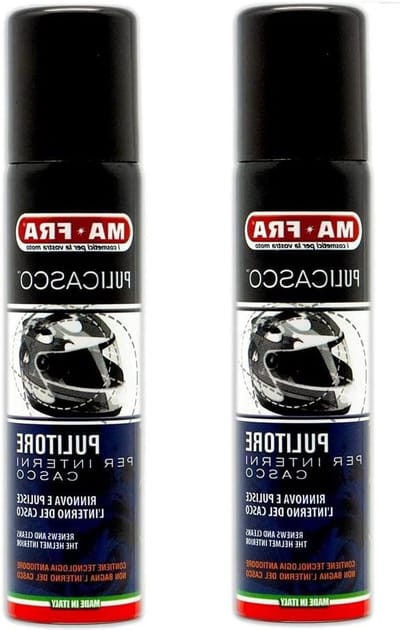 Helm reiniger - Motorhelm reiniging - Binnenkant schoon - Droog schuim - 2 x 75 ml - N.v.t.