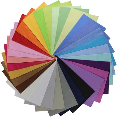 Dailygoods- Katoenen Stof 31 Stuks - Effen Kleur Patchwork - 30 x 25 cm - 100% Katoen - Zacht en Ademend - Ideaal voor DIY Ambachten