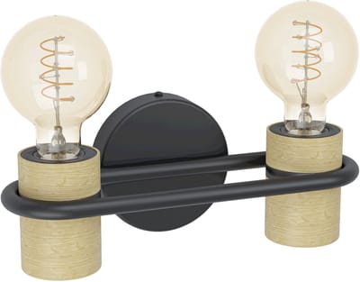 EGLO Chieveley Wandlamp - E27 - 28.5 cm - Zwart