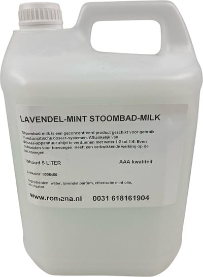 Romana Products Stoombadmelk - Lavendel 5L - Verfrissende Geur voor Stoombaden