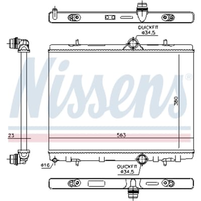 Radiator, motorkoeling NISSENS 636043