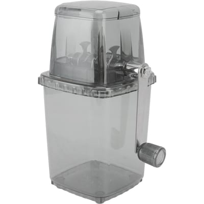 Broyeur à glace manuel Petit rasoir portable Machine à granita à manivelle pour la maison Gris gris