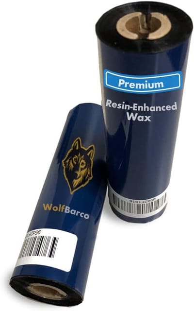 6 Rollen Thermische Overdracht Lint Zwart 110mm x 74m Hars Verbeterde Wax Lint