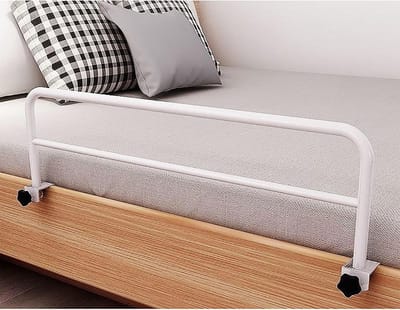 Veiligheidshandgreep Bed - Stabiliteitshandvat Valpreventie - Ondersteuning bij Opstaan - Koolstofstaal Constructie - Verstelbaar 18-40mm - Zwart