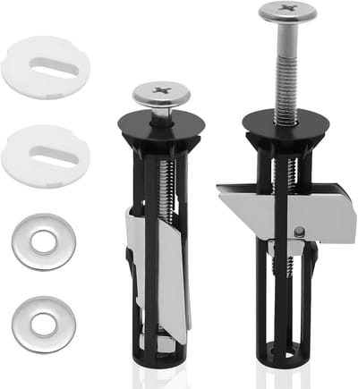 Universele Toiletzitting Bevestigingsset - 2 Stuks Toiletdeksel Schroeven, Pluggen en Bevestigingsmateriaal voor 10-18mm Gaten