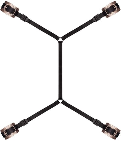 Rosy Gold - Under-Mattress Restraint Set - Zwart