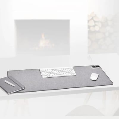 Lanaform - Heating Desk Pad - Verwarmde Bureau Mat - XXL Muismat (80 X 33 Cm) Warmte - Handen Verwarmen Computer - 3 Zones Temperatuur Instelbaar - Antislip Katoen Oppervlak - Gaming Thuiswerk Comfort