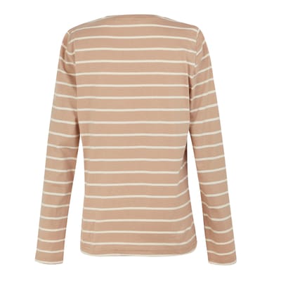 Regatta Dames/Dames Federica II Stripe T-shirt met lange mouwen (Warm Taupe/Licht Vanille)