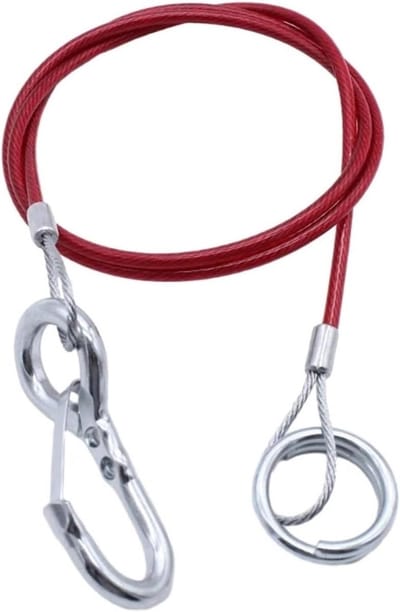 Sleepkabel Heavy Duty - Veiligheidskabel Trailer - Voertuig Herstel - Compatibel met Liere - One Size - Rood