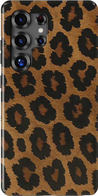 DripCase Luipaard Hoesje Samsung Galaxy S25 Ultra | Backcover met Mag | Hoesje met Dierenprint Samsung Galaxy S25 Ultra Leopard Dark