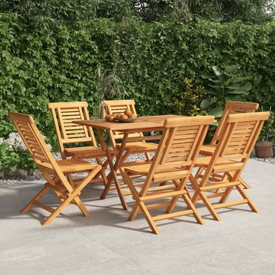 vidaXL - Klapstoelen - 6 - stuks - 47x63x90 - cm - Massief - teakhout