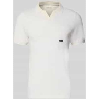 s.Oliver - male - Piqué poloshirt in tweekleurige look met borstzakje