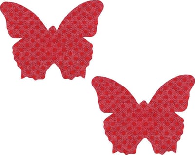 Banoch - Nipple Sticker Dotted Butterfly Red - Vlinder Rood