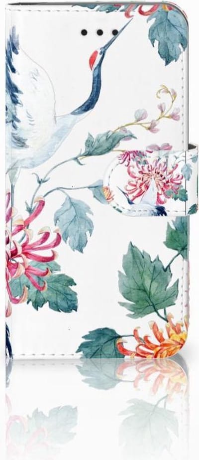 Apple iPhone X | Xs Telefoonhoesje met Pasjes Bird Flowers