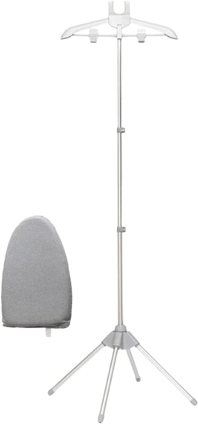 Stoomstrijkijzer Houder - Strijkplank Accessoire - Kleding Stomen - Opvouwbaar Compact Ontwerp - 84-160 cm In Hoogte Verstelbaar - Grijs