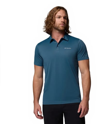 Columbia Hike™ Korte Mouw Poloshirt Blauw S Man