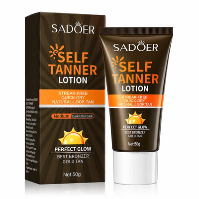 SADOER zelfbruiner lotion | self tan | bronzer body lotion | fake tan zonder zon | tanning lotion gezicht lichaam | instant bronzer | zelfbruiner | streak free tan | natuurlijke bruine teint |waterresistent | tanning cream | zonnebrand lotion bronzer