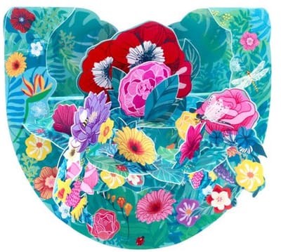 3D Popnrock - Wenskaart - PR104 - Tropical Flowers