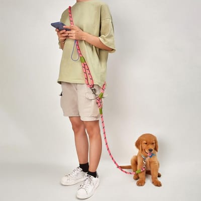 Hond Reflecterend Lijn Huisdier Nylon Trekvrij Handsfree Crossbody Lijn Puppy Halsband Accessoires Huisdierbenodigdheden Chihuahua Accessoires Decoratie Length 230CM