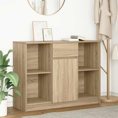 vidaXL - Dressoir - met - lade - 101x35x76 - cm - spaanplaat - sonoma - eikenkleurig