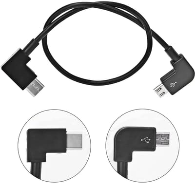 USB Cable, RCUSB Cable Replacement Accessories Compatible with MINI Drone (Micro USB to USB Type C)