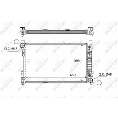 Radiator, motorkoeling NRF 58390