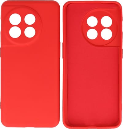 Hoesje Geschikt voor OnePlus 11 - Fashion Telefoonhoesje Backcover - Siliconen Hoesje - Rood