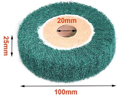 Actie4you® - P180 Korrel – Ø10 cm x 2,5 cm – Polijst Wiel – Schuurpad – Schuurwiel - Polijst mop wiel - Universeel – Groen