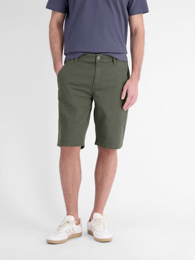 LERROS Comfortabele short van stevig aanvoelend katoen met stretch , Maat: 30 , Kleur: NORDIC OLIVE , 98% katoen, 2% elastaan