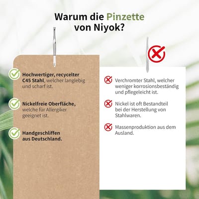 Pincet Recht - Wenkbrauwpincet Onthaarpincet - Nauwkeurig Haren Verwijderen - Gemaakt in Solingen - 12 cm - Zilver