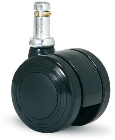 Meubelwiel 50mm PU dubbel soft met stift 11x23mm