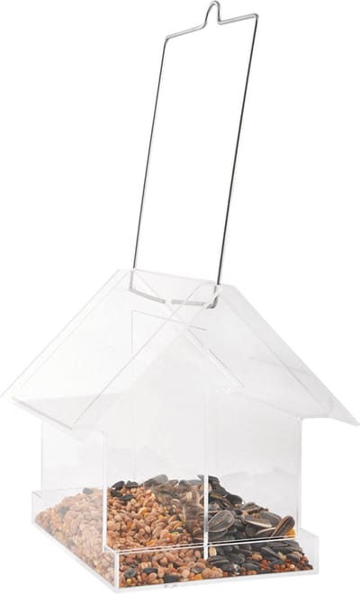 Esschert Design DUO - Vogelvoederhuisje - Transparant - 15 cm x 15 cm x 15 cm