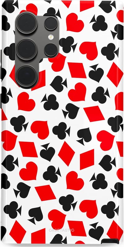 Casetastic Hoesje Geschikt voor Samsung S24 Ultra - Stijlvolle Beschermende Duo-layer Case - Harten spel