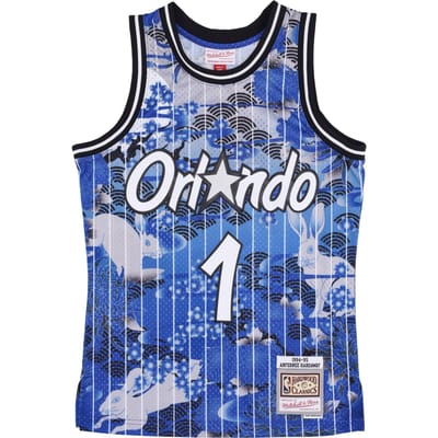Basketbaltanktop voor heren Nba Ah Swingman Jersey 5.0 Hardwood Classics 1994 No 1 Penny Hardaway Orlmag blauw