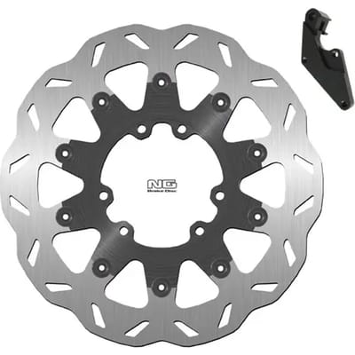 Vlotterende motorremschijfset en steuntje NG Brake Disc Wave 724XK14