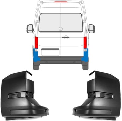Achterbumper hoek voor Volkswagen Crafter 2017- / Links + Rechts / Set
