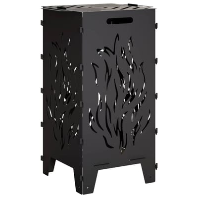 vidaXL - Vuurkorf - Zwart - 47 - x - 38 - x - 75 - cm - Staal
