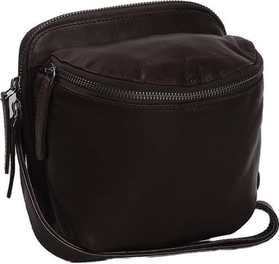 The Chesterfield Brand Schoudertas Calvin Zip Shoulderbag Brown Bruine