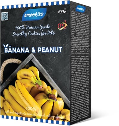 Smookies Banaan & Pinda - Hondensnacks - 100% Human Grade - Trainingssnacks - Dagelijkse Beloning