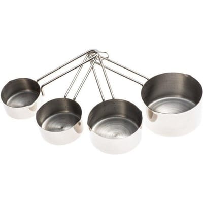 Kinghoff 4025 -Keukenmaatbeker - RVS - Set van 4 stuks - 60/80/125/250 ml