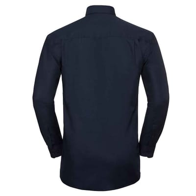 Russell Collection Heren Oxford Easy-Care Formeel Overhemd Met Lange Mouwen (Heldere marine)