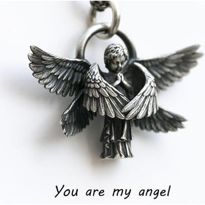 Hot Selling Zes Vleugelige Engel Hanger Milieuvriendelijk Materiaal Ketting voor Mannen en Vrouwen Gepersonaliseerde Creatieve Cadeaus black